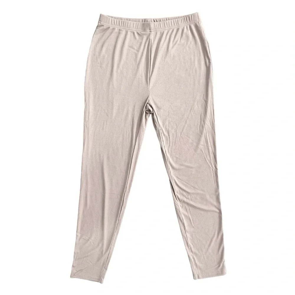 NWT 2 Piece Khaki Comfy Casual Outfit, Pants and Shirt - Picture 5 of 10
